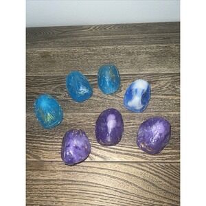 Body & EarthGem Rock Soap Amethyst Turquoise Lapis Set Of 7 2.6 OZ Cruelty Free